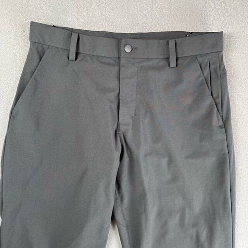 Mens Golf Pants 32" Gray Classic Straight Leg Chino Flat Front Office Career - Bild 3 von 12