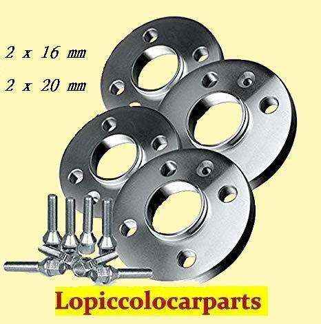 KIT 4 WHEEL SPACERS Fiat Punto (188) 99> 4x98 C.58.1 16mm + 20mm WITH BOLTS