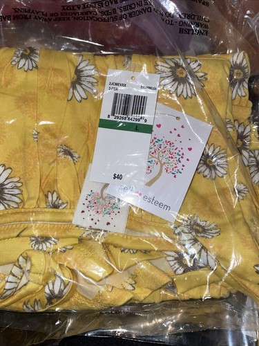 Self Esteem Big Girls Tank & Skirt Set. Large. Size 14. Yellow With Sunflowers. - Picture 2 of 4