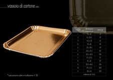 90 VASSOI ORO N° 7 CARTONE KG. 10 ALIMENTARI PASTICCERIA VASSOIO DORATO FORNI