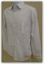 Feather White w print Dress Shirt Stretch Button Goodfellow STANDARD or SLIM FIT