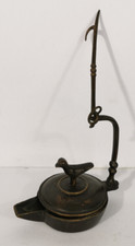ANCIENNE LAMPE DE MINEUR EN BRONZE - VINTAGE MINOR LIGHT