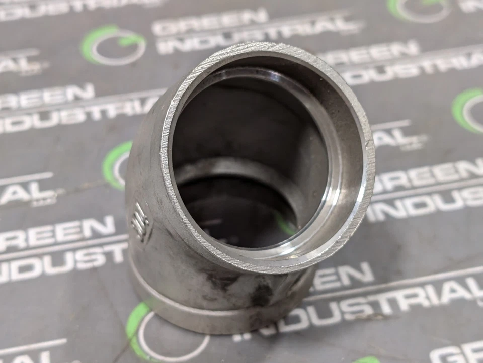 NUEVO Lote de 10 accesorios SCI 45° ángulo codo 304 acero inoxidable sin rosca 1-1/2" Foto 4 de 4