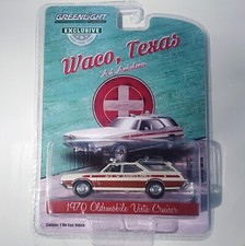 Greenlight Exclusive WACO TEXAS 1970 Oldsmobile Vista Cruiser A-1 AMBULANCE 1:64