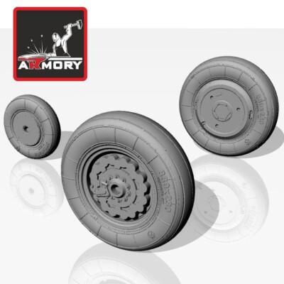 Sukhoj Su-7B Fitter wheels, early Armory Models AR AW48005 Scale model kit 1:48