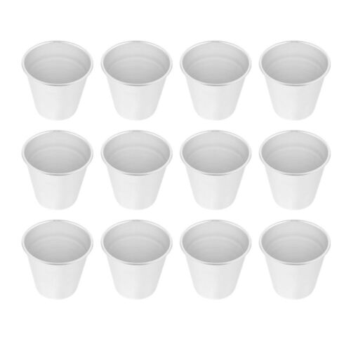 12 Pcs Cake Mould Pudding Cup Nonstick Cheesecake Baking Molds Aluminium