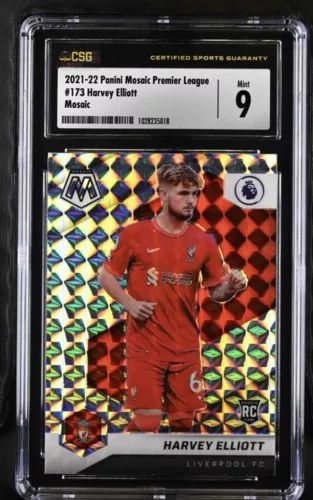 CSG 9 2021-22 Mosaic Premier League HARVEY ELLIOTT RC #173 Silver Mosaic Prizm