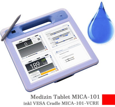 ADVANTECH MICA-101 TABLET 26cm 10.4'' TOUCHSCREEN LÜFTERLOS MEDIZIN WINDOWS 7 NEU