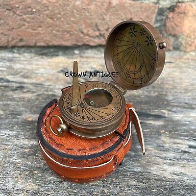 Details about   Antiques Nautical Made for Royal Navy London Compass With Leather Case 