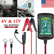 6-12V Automatic Battery Charger Charger Maintainer For Motorcycle Car Tender ATV