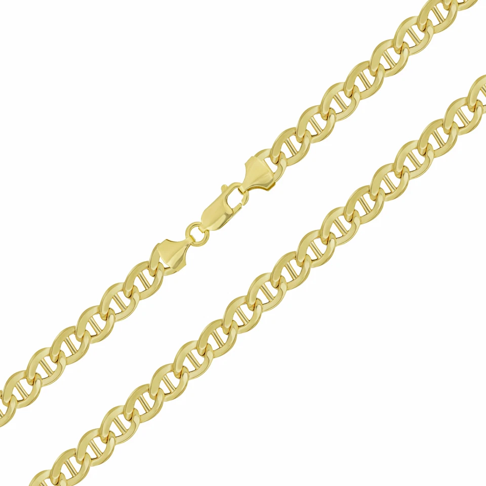 Hollow Mariner Chain Necklace Real 10K Gold Bonded 925 - Image 3 of 4