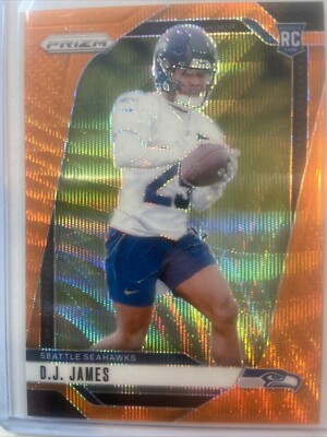 2024 Panini NFL Prizm DJ JAMES rookie orange wave prizm 56/60 seahawks