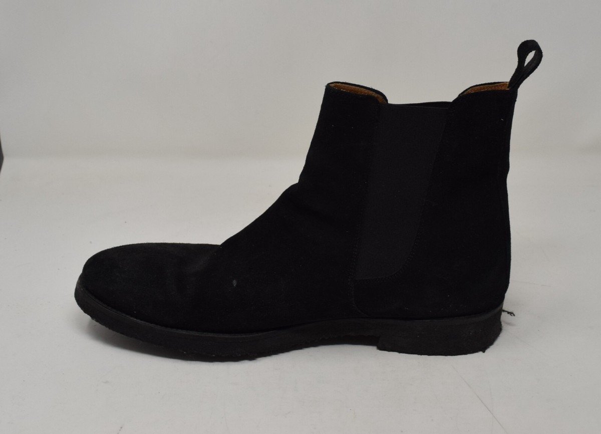 ORO Mens Suede Ankle Chelsea Black Boots 12 US | eBay display picture 2