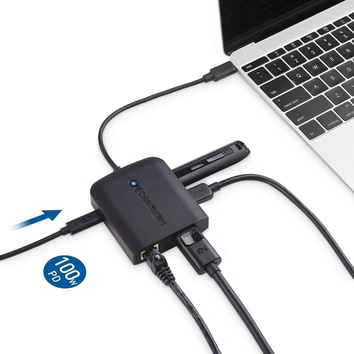 Cable Matters USB-C to DisplayPort Multiport Adapter w Power