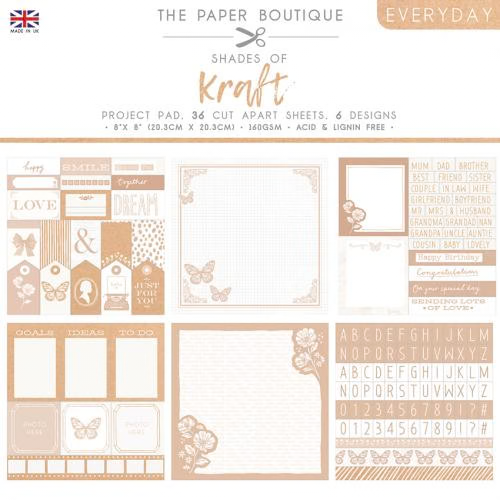 Shades of Kraft 8 x 8 Project Pad