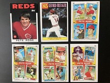 Pete Rose Topps Baseball Cards Lot of 10 1986-1989