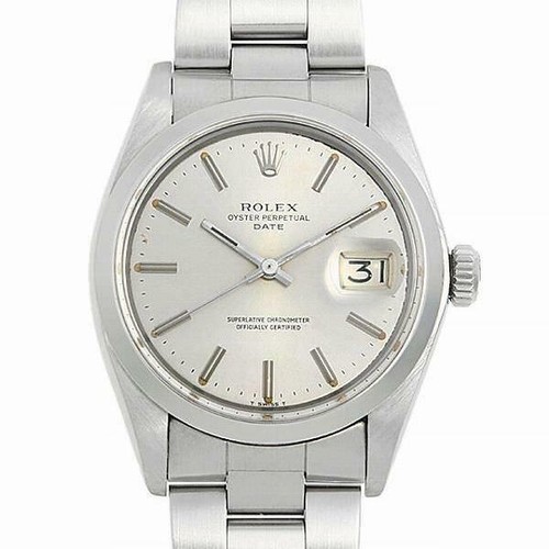 Rolex Oyster Perpetual Date 1500 Silver / Bar No. 39 Antique Men SS [e0706]  | eBay