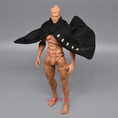 1/12 Scale Black Cloak Cape Clothes Model Fit 6'' SHF Figma Action Figure