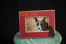 Puppy dog picture frame "Good Dog" w/easel for 4x6 photo