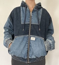 Bdg Urban Outfitters Denim Patchwork Bomber Jacket