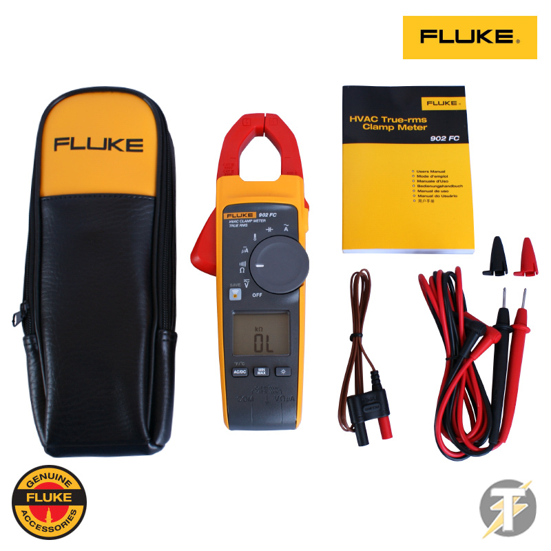 Fluke 902 FC TrueRMS HVAC Clamp Meter with case and leads eBay