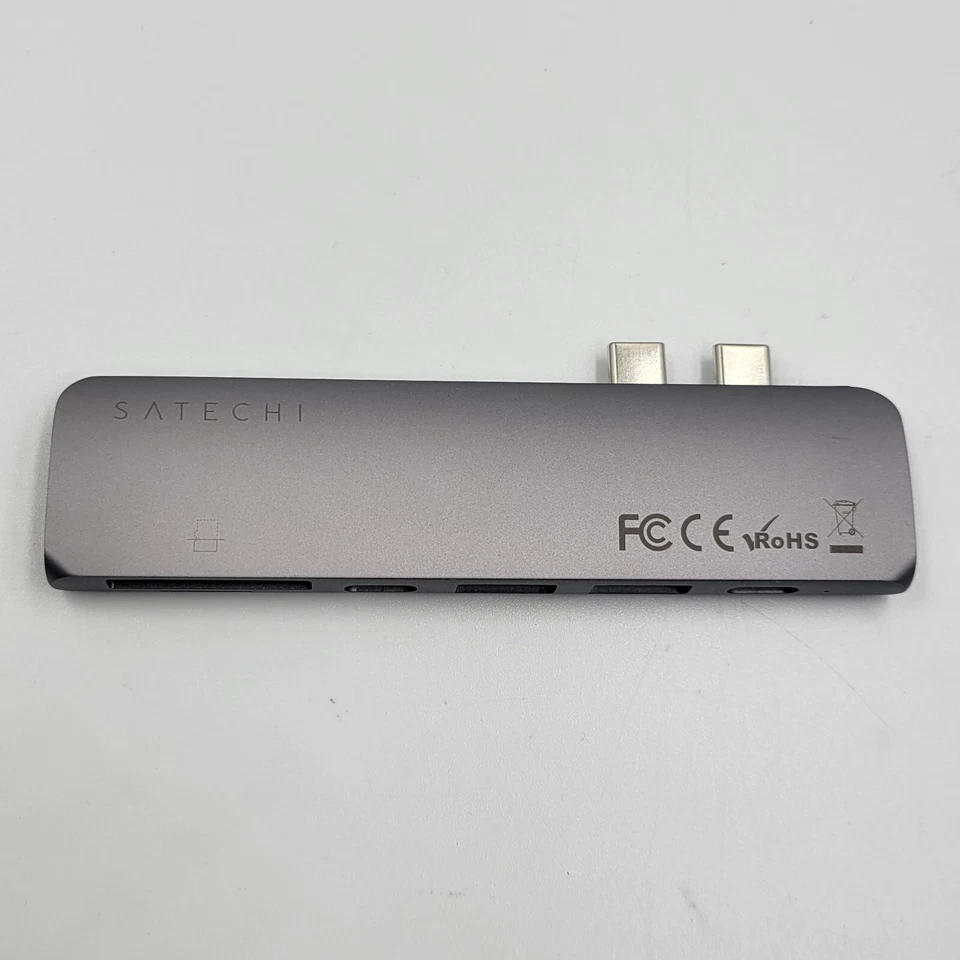 Satechi Dual USB Type-C Pro Hub HDMI 4K for Select MacBook Pro Air Space Gray - Image 3 of 4