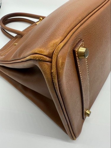 Authentic Hermes Birkin 35 in gold with dustbag - Picture 8 of 13