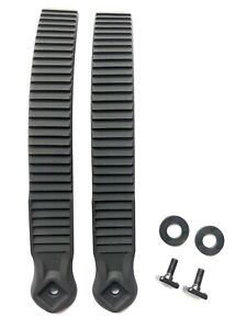 Toothed Toe Ladder Straps with Plugs in Black Salomon Snowboard Bindings