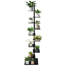 Spine Bookshelf, Vertical Spine Book Tower 9-Tier Metal Bookcase Book Organizer