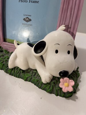 RARE Snoopy Westland Watching Baby Grow Frame 4” X 6” Resin | eBay