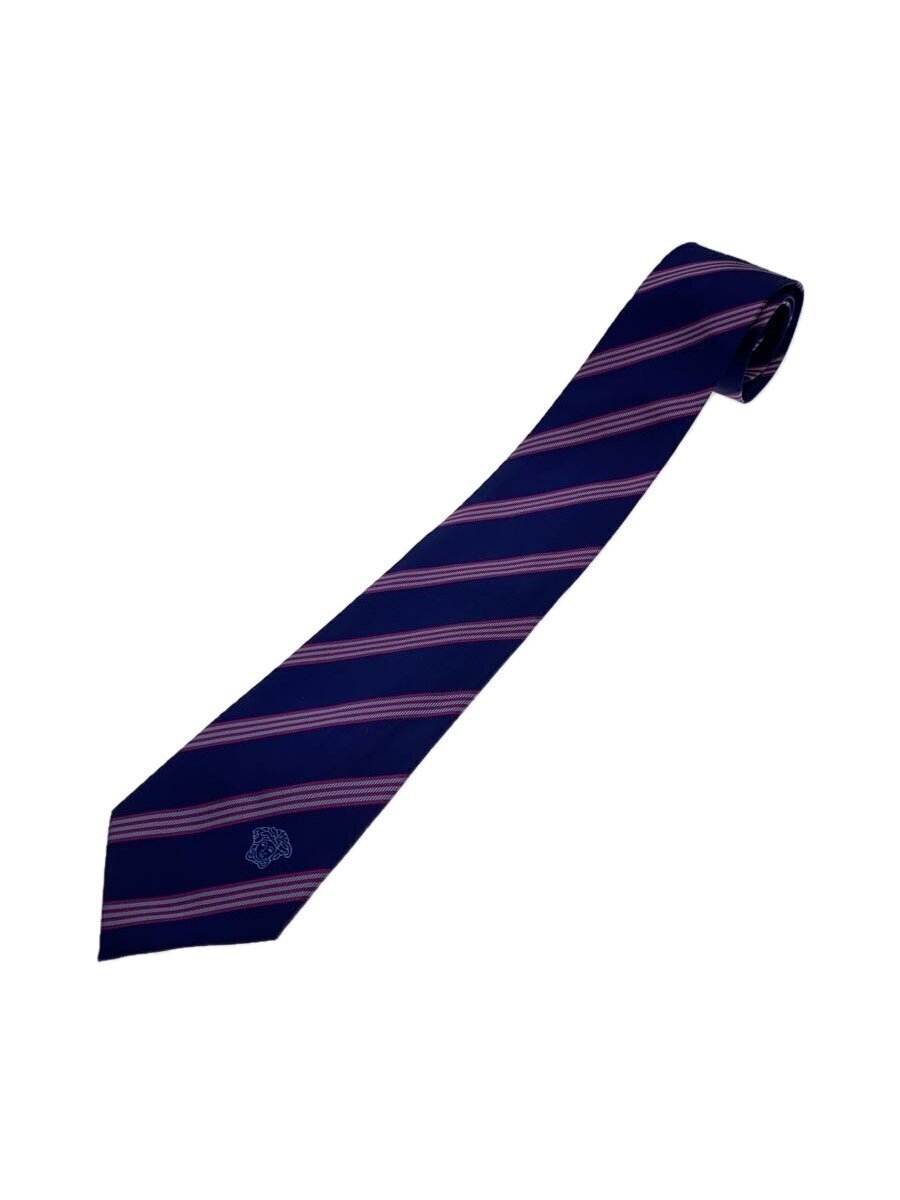 lu:　VERSACE ネクタイ VERSACE tie silk Blue stripe Men's from Japan FedEx DHL | eBay