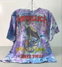 Vintage Short Hills Tee 1994 Metallica, Danzig  Concert Tour Tie Dye T-Shirt XL