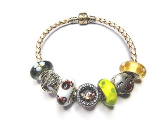 Autentico Bracciale PANDORA 925 Argento Sterling Charm 8" con 7 CHARMS (26 2g)