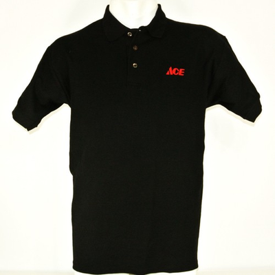 #ad ACE Hardware Store Employee Uniform Polo Shirt Black Size XL $28.32
