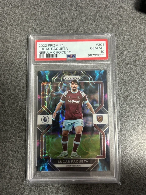 2022-23 Panini Prizm LUCAS PAQUETA 1 Of 1 Nebula Choice SSP #201 PSA 10