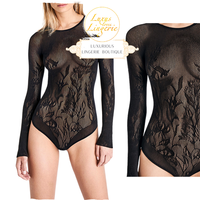 Wildflower String Body By Wolford L Black Schwarz Florales Blumen Netz Design
