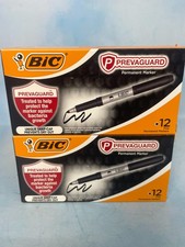 New 2 Pack BIC Intensity 12 Fine Permanent Markers, Black