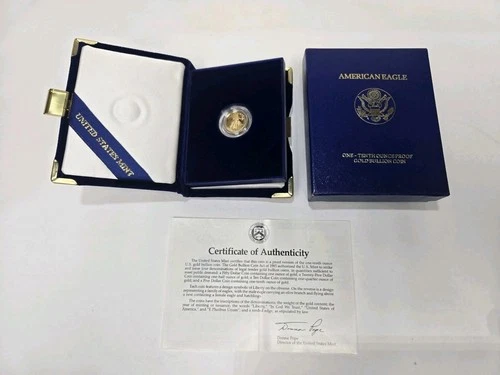 1989-P  Proof $5 Dollar 1/10oz Gold Bullion Proof American Eagle Coin