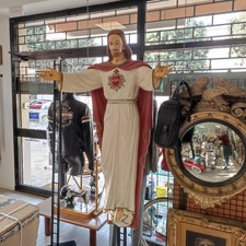 Statua Sacro Cuore di Gesù in resina dipinta altezza 150 cm circa