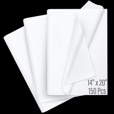 150 Sheets White Tissue Paper for Gift Bags 14X20 Inch - White Christmas Wrappin