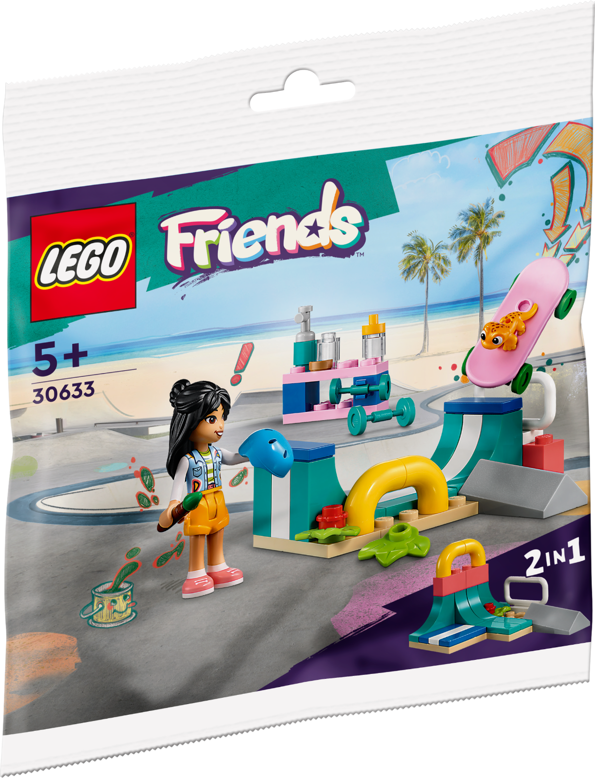 Lego Promo Polybag Friends 30633 Skateboard-Rampe 2 in 1 Figur Tier NEU NEW RAR - Bild 6