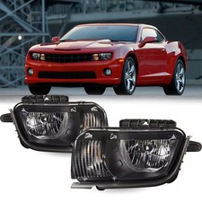 For 2010-2013 Chevy Camaro Black Housing Halogen Headlights Assembly Lhrh Pairs For 2010-2013 Chevy Camaro Black Housing Halogen Headlights Assembly Lhrh Pairs