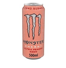 Monster Energy Ultra Peachy Keen Zero Sugar 500ml Free And Fast Delivery
