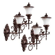 4 Pcs Mini Wall Lamp Model for Sand Table and Mini House Scene