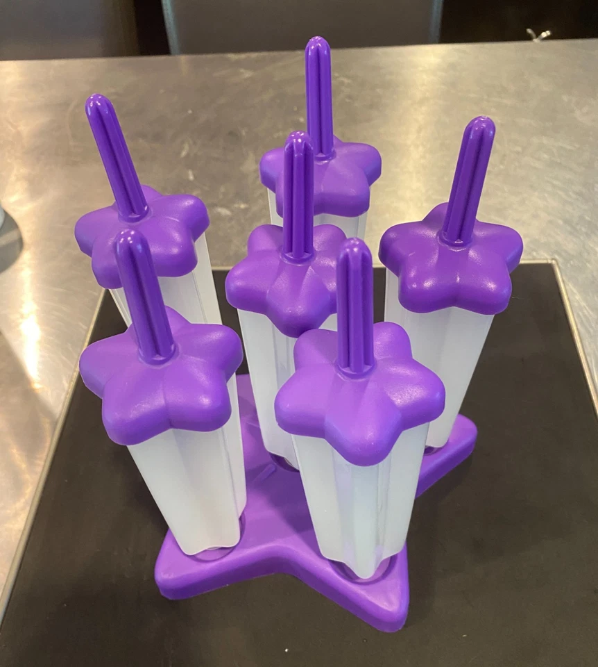 3 комплекта - 6 звезд льда Popsicle Maker + 4 упаковки многоцветный Pops с соломой + 4 оранжевый - Изображение 2 из 4