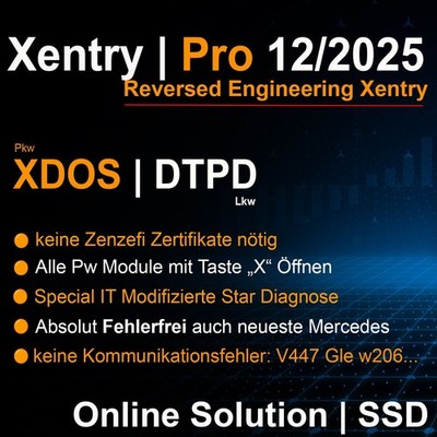 Star Diagnose XENTRY | PRO 12.2025 | keine Zertifikate nötig | Keine Fehler Doip