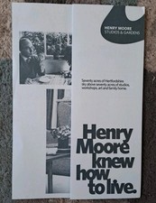 Henry Moore Studios & Gardens Gatefold/foldout Flyer  (Knew How to live)