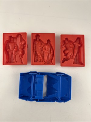 1984 DC Comics Super Powers Play Doh Mold Set- Batman Wonder Woman Joker Robin