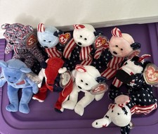 NINE PATRIOTIC Ty Beanie Babies in Time For America  s 250 Birthday 