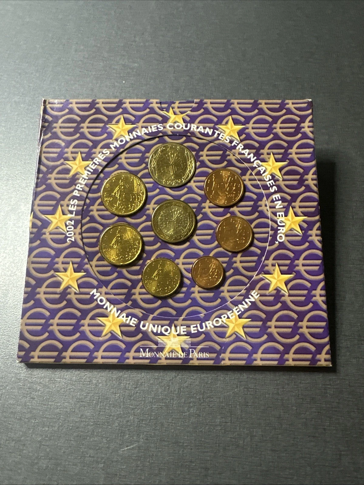 Coffret Monnaie De Paris 2002 Les Premières Monnaies Courantes Françaises En €